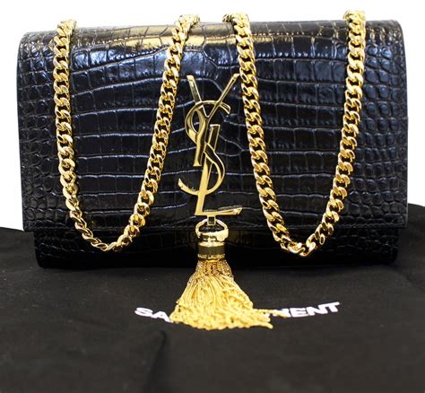 white and gold ysl bag|YSL black handbag gold chain.